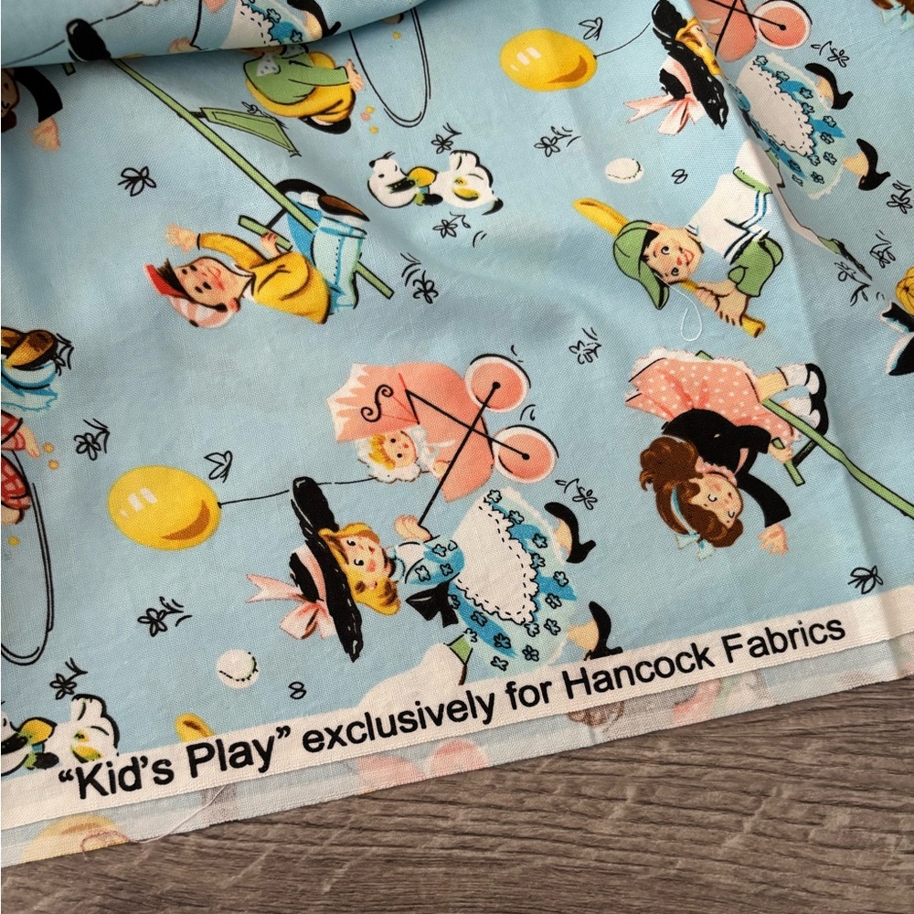 Vintage Kids Hancock Fabric - Picture 2 of 3